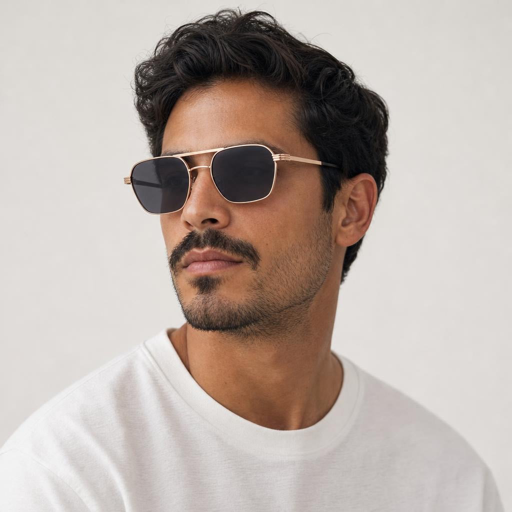 Rivera Eyewear Toledo – modelo luciendo los lentes